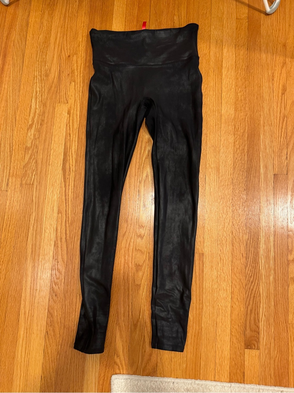 SPANX Black High-Waist Foldover Leggings